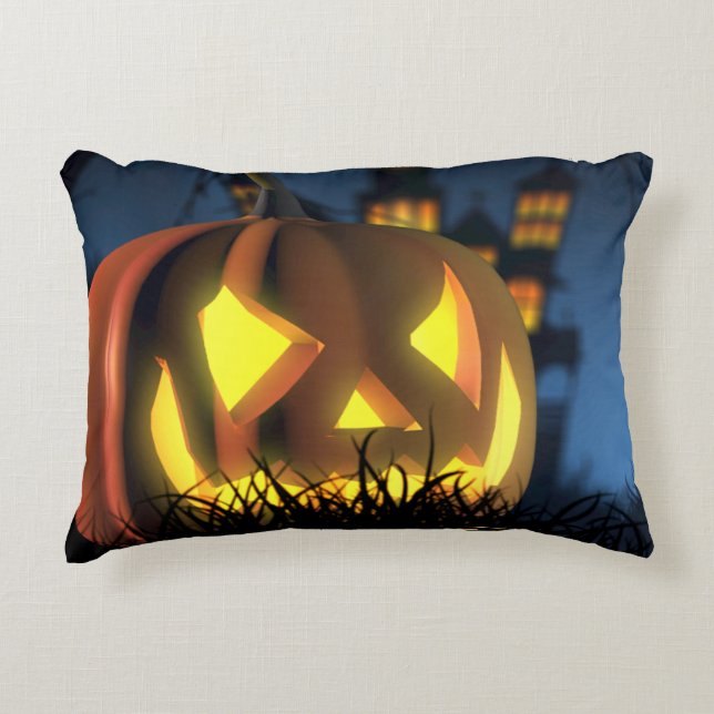 Halloween blue Accent Pillow Dekokissen (Vorderseite)
