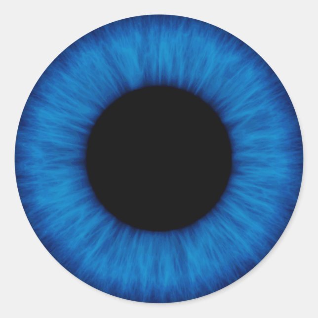 Halloween Blue Eye Nah Up Runder Aufkleber (Vorderseite)