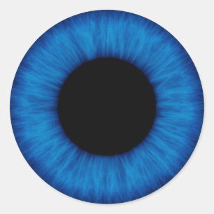 Halloween Blue Eye Nah Up Runder Aufkleber