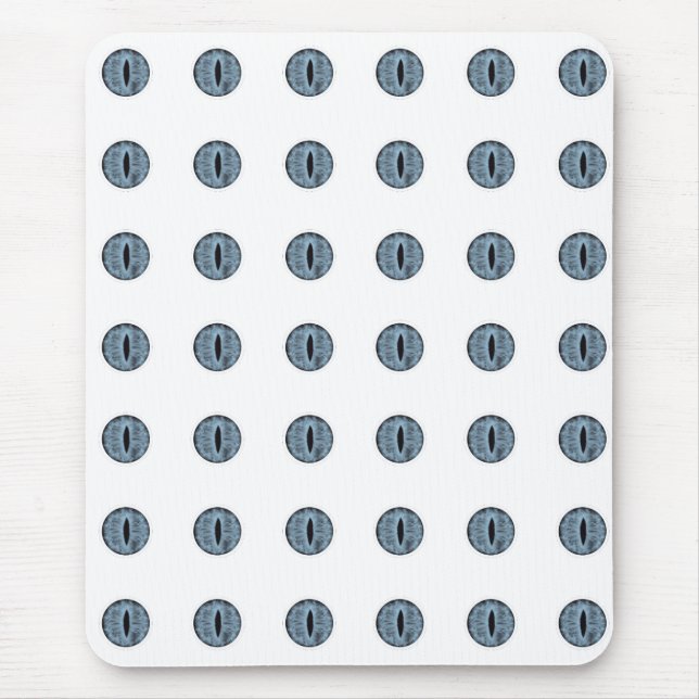 Halloween Blue Polka Dot Eyes Mousepad (Vorne)