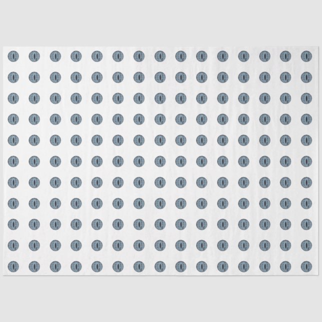Halloween Blue Polka Dot Eyes Seidenpapier (Vorderseite)