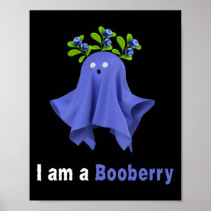 Halloween Blueberry Costume Ghost Funny Blueberry Poster