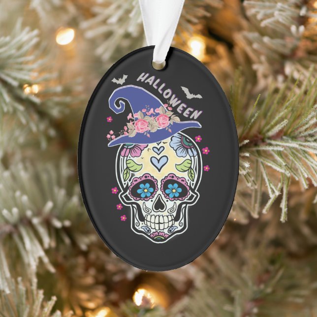 Halloween Blume Skull Ornament (Baum)