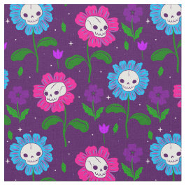 halloween blumenschädel Blume lila Stoff
