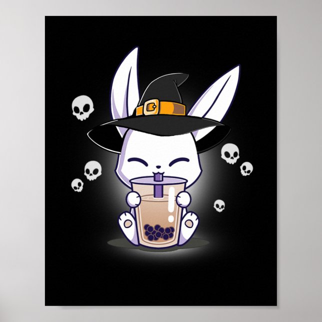 Halloween Bo Bunny Kawaii Anime Witch Bunny Bo Poster (Vorne)