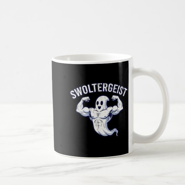Halloween Bodybuilding Geist Lustiger Swoltergeist Kaffeetasse (Rechts)