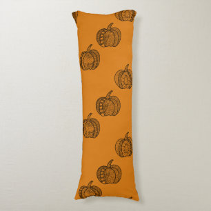 Halloween boho Zentangle ® inspirierter Kürbisherb Seitenschläferkissen