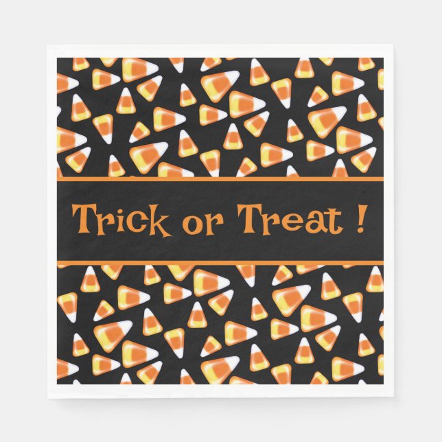 Halloween-Bonbons, lustige Leckereien mit Süßigkei Serviette (Vorderseite)