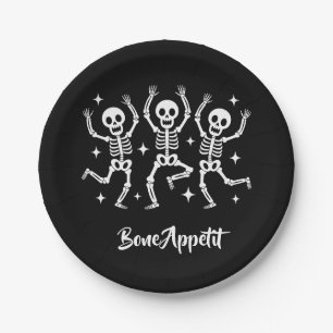 Halloween Bone Appetit Pappteller