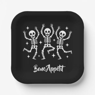 Halloween Bone Appetit Pappteller