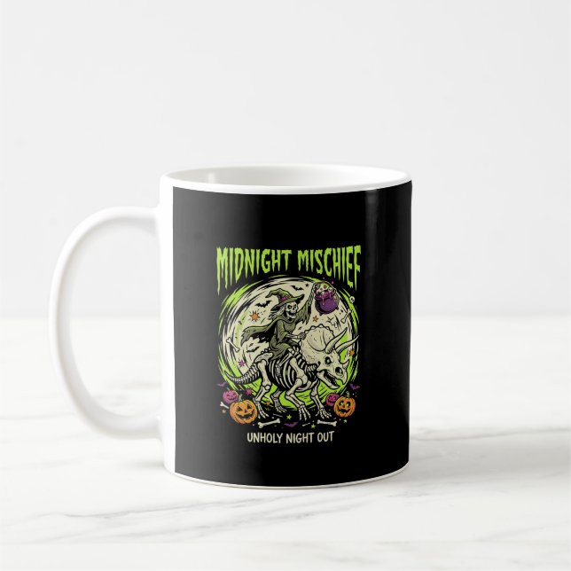 Halloween Bone Rider Unfug Kaffeetasse (Links)