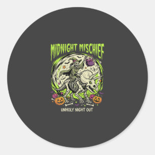 Halloween Bone Rider Unfug Runder Aufkleber