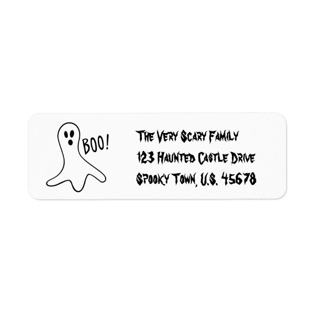 Halloween Boo Address Labels von RoseWrits (Vorne)