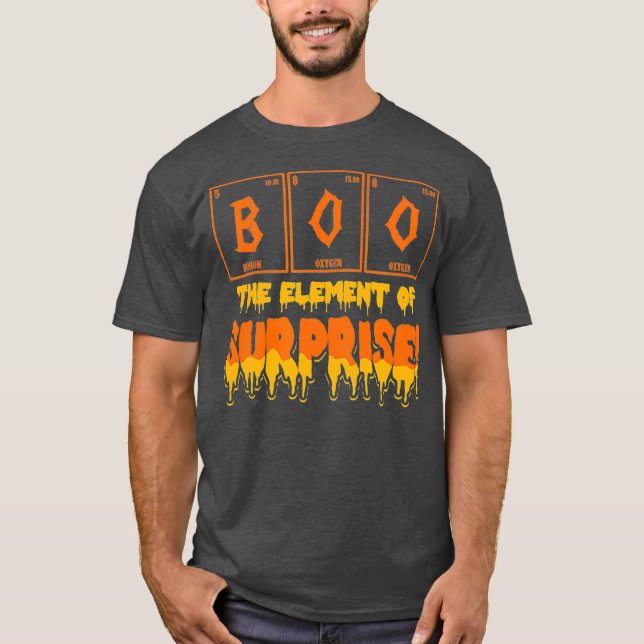 Halloween Boo Art Chemistry Teacher Element T-Shirt (Vorderseite)