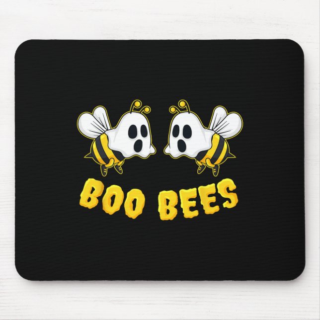 Halloween Boo Bees Matching Couples Fun Mousepad (Vorne)