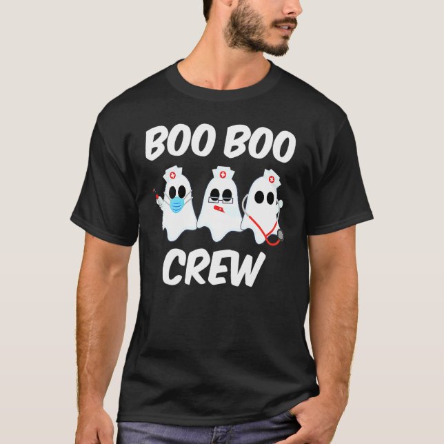 Halloween Boo Boo Crew Ghost Nurse Costume Rn Nurs T-Shirt (Vorderseite)