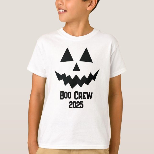 Halloween Boo Crew 2025 jack-o-lantern pumpkin  T-Shirt (Vorderseite)
