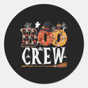 Halloween Boo Crew Funny Men Frauen Kinder Runder Aufkleber