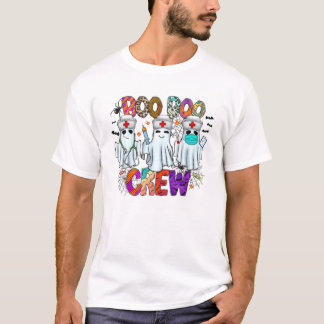 Halloween Boo Crew Nurse CMA EMT STNA DSP LPN T-Shirt
