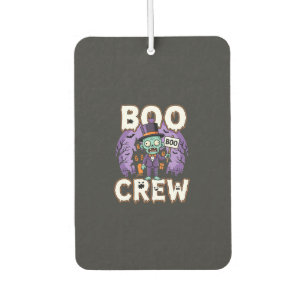 Halloween Boo Crew Zombie-Familie Vektordesign Autolufterfrischer