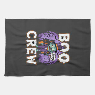Halloween Boo Crew Zombie-Familie Vektordesign Geschirrtuch