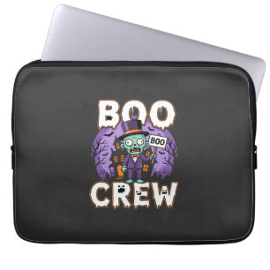 Halloween Boo Crew Zombie-Familie Vektordesign Laptopschutzhülle