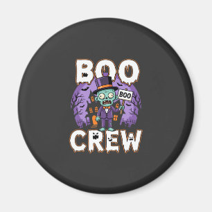 Halloween Boo Crew Zombie-Familie Vektordesign Magnet
