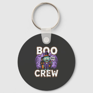 Halloween Boo Crew Zombie-Familien-Vektordesign Schlüsselanhänger