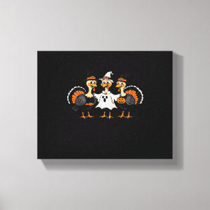 Halloween Boo, Erntedank Türkei, Spooky Leinwanddruck
