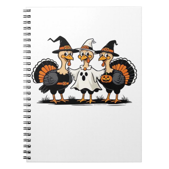 Halloween Boo, Erntedank Türkei, Spooky Notizblock (Vorderseite)