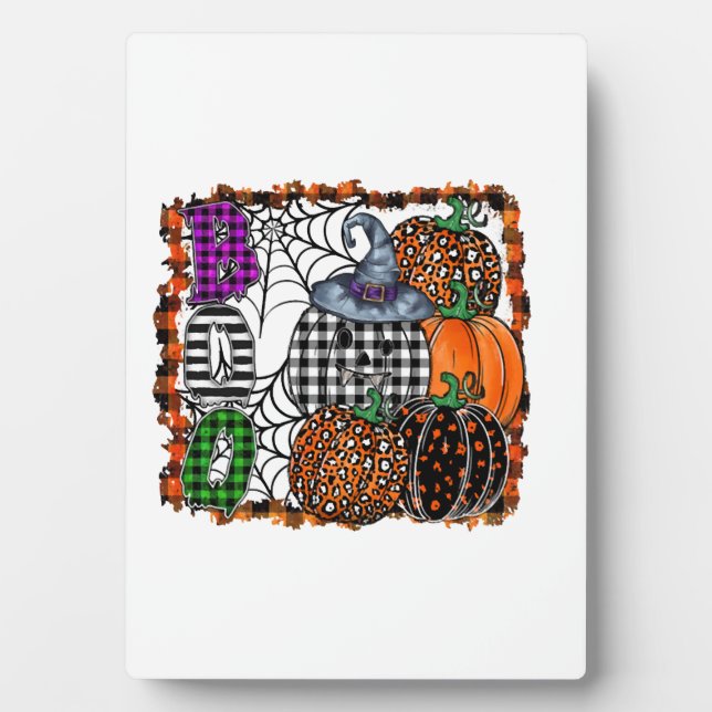 Halloween Boo          Fotoplatte (Vorderseite)