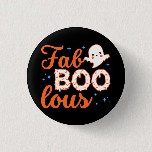Halloween Boo Funny Button (Vorderseite)