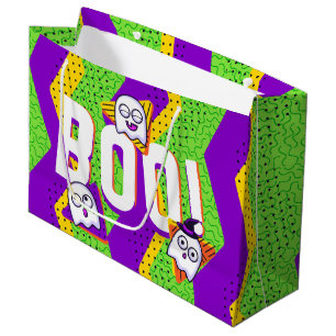 Halloween BOO Geister Grüne Party-Tüte Große Geschenktüte