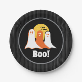 Halloween Boo Geister, Kinder, Familie Pappteller