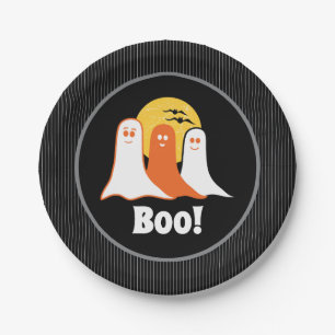 Halloween Boo Geister, Kinder, Familie Pappteller