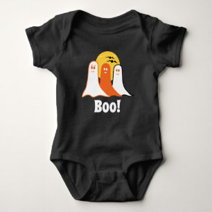 Halloween Boo Geister, Schwarz, Kinder, Familie Baby Strampler