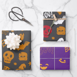 Halloween Boo! Geschenkpapier Set