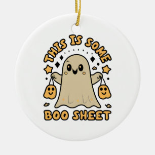 Halloween Boo Ghost-Kostüm Das ist ein Boo-Blatt Keramik Ornament