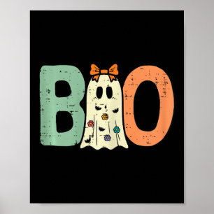 Halloween Boo Ghost Niedlich Kostümmädchen Kind Ki Poster
