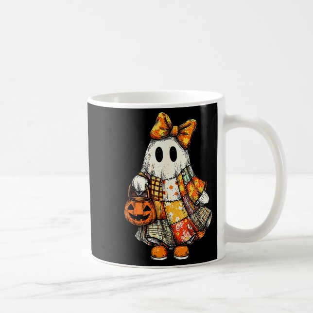 Halloween Boo Ghost Patchwork Quilter Quilting Sew Kaffeetasse (Rechts)