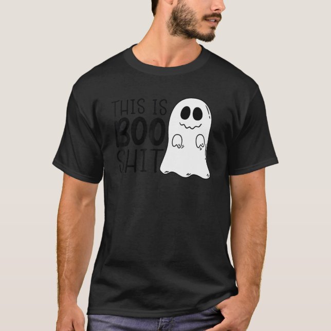 Halloween Boo Ghost Quote T-Shirt (Vorderseite)