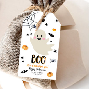 Halloween Boo Ghost Trick oder Treat Geburtstag Geschenkanhänger