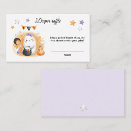 Halloween Boo Girl Babydusche Windelwaschkarte Begleitkarte