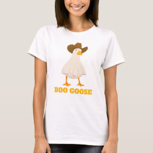 Halloween Boo Goose Funny Niedlich Ghost Einfache T-Shirt