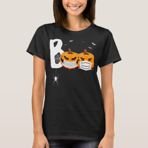 Halloween Boo Gruselige Kürbisse mit Maske Spinne T-Shirt