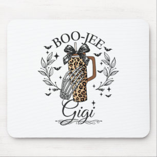 Halloween Boo Jee Gigi Hand Skeleton Funny Spooky Mousepad