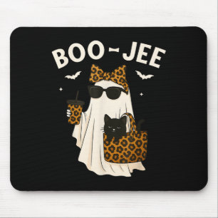 Halloween Boo Jee Süße Leopard Geist Kaffee Boujee Mousepad