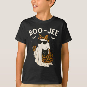 Halloween Boo Jee Süßer Leopard Geist Kaffee Bouje T-Shirt