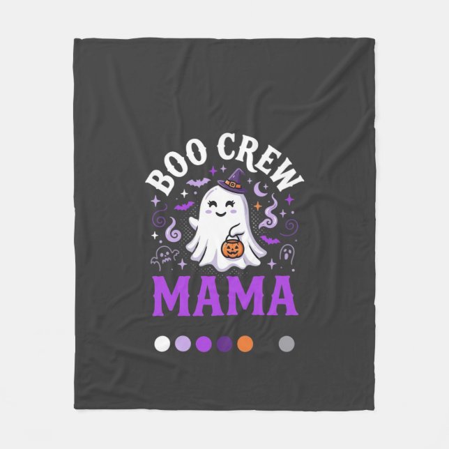 Halloween Boo Mama Magie Fleecedecke (Vorderseite)