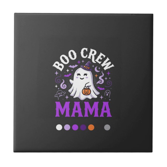 Halloween Boo Mama Magie Fliese (Vorderseite)